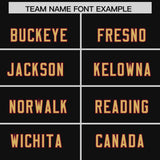 Custom Black Cardinal and Old Gold Side Stripe Pattern Authentic Football Jersey