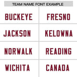 Custom White Crimson and Gray Side Stripe Pattern Authentic Football Jersey