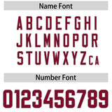 Custom White Crimson and Gray Side Stripe Pattern Authentic Football Jersey