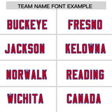 Custom White Royal and Red Side Stripe Pattern Authentic Football Jersey