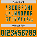 Custom Orange Green and White Side Stripe Pattern Authentic Football Jersey