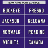 Custom Purple Black and White Side Stripe Pattern Authentic Football Jersey