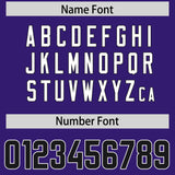 Custom Purple Black and White Side Stripe Pattern Authentic Football Jersey