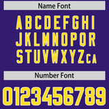 Custom Purple Gold and White Side Stripe Pattern Authentic Football Jersey