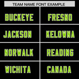Custom Black Neon Green and White Side Stripe Pattern Authentic Football Jersey