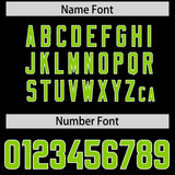 Custom Black Neon Green and White Side Stripe Pattern Authentic Football Jersey