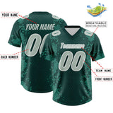Custom Midnight Green Personalized Snakeskin Graffiti Pattern Authentic Football Jersey