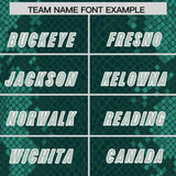 Custom Midnight Green Personalized Snakeskin Graffiti Pattern Authentic Football Jersey