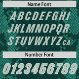 Custom Midnight Green Personalized Snakeskin Graffiti Pattern Authentic Football Jersey