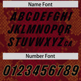 Custom Crimson Personalized Snakeskin Graffiti Pattern Authentic Football Jersey