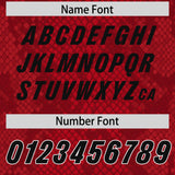Custom Red Personalized Snakeskin Graffiti Pattern Authentic Football Jersey