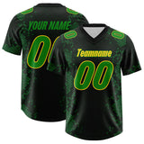 Custom Black Personalized Snakeskin Graffiti Pattern Authentic Football Jersey
