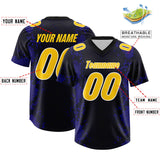 Custom Black Personalized Snakeskin Graffiti Pattern Authentic Football Jersey