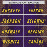 Custom Purple Personalized Snakeskin Graffiti Pattern Authentic Football Jersey