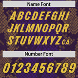 Custom Purple Personalized Snakeskin Graffiti Pattern Authentic Football Jersey