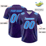 Custom Purple Personalized Snakeskin Graffiti Pattern Authentic Football Jersey