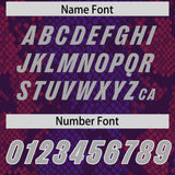 Custom Purple Personalized Snakeskin Graffiti Pattern Authentic Football Jersey