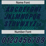 Custom Aqua Personalized Snakeskin Graffiti Pattern Authentic Football Jersey