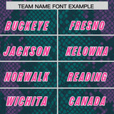 Custom Aqua Personalized Snakeskin Graffiti Pattern Authentic Football Jersey