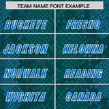 Custom Aqua Personalized Snakeskin Graffiti Pattern Authentic Football Jersey