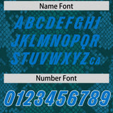 Custom Aqua Personalized Snakeskin Graffiti Pattern Authentic Football Jersey