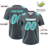 Custom Gray Personalized Snakeskin Graffiti Pattern Authentic Football Jersey