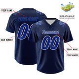 Custom Navy Personalized Snakeskin Graffiti Pattern Authentic Football Jersey