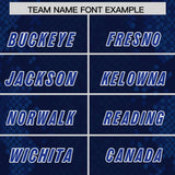 Custom Navy Personalized Snakeskin Graffiti Pattern Authentic Football Jersey
