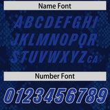 Custom Navy Personalized Snakeskin Graffiti Pattern Authentic Football Jersey