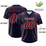 Custom Navy Personalized Snakeskin Graffiti Pattern Authentic Football Jersey