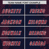 Custom Navy Personalized Snakeskin Graffiti Pattern Authentic Football Jersey
