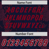 Custom Navy Personalized Snakeskin Graffiti Pattern Authentic Football Jersey