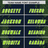 Custom Navy Personalized Snakeskin Graffiti Pattern Authentic Football Jersey