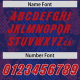 Custom Royal Personalized Snakeskin Graffiti Pattern Authentic Football Jersey