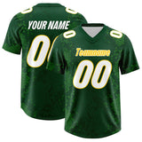 Custom Green Personalized Snakeskin Graffiti Pattern Authentic Football Jersey