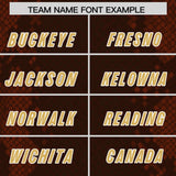 Custom Brown Personalized Snakeskin Graffiti Pattern Authentic Football Jersey