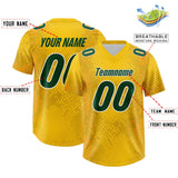 Custom Gold Personalized Snakeskin Graffiti Pattern Authentic Football Jersey