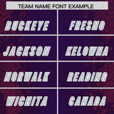 Custom Purple Personalized Snakeskin Graffiti Pattern Authentic Football Jersey