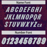 Custom Purple Personalized Snakeskin Graffiti Pattern Authentic Football Jersey
