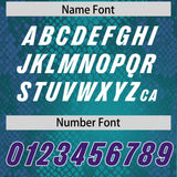 Custom Aqua Personalized Snakeskin Graffiti Pattern Authentic Football Jersey