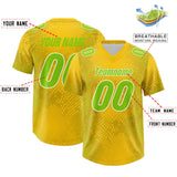 Custom Gold Personalized Snakeskin Graffiti Pattern Authentic Football Jersey
