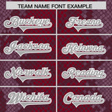 Custom Crimson Personalized Snakeskin Graffiti Pattern Authentic Football Jersey