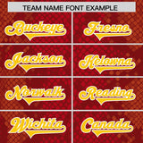 Custom Red Personalized Snakeskin Graffiti Pattern Authentic Football Jersey