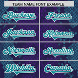 Custom Purple Personalized Snakeskin Graffiti Pattern Authentic Football Jersey