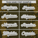 Custom Olive Personalized Snakeskin Graffiti Pattern Authentic Football Jersey