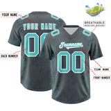 Custom Gray Personalized Snakeskin Graffiti Pattern Authentic Football Jersey