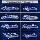 Custom Navy Personalized Snakeskin Graffiti Pattern Authentic Football Jersey