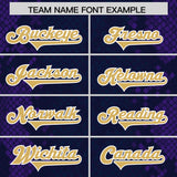 Custom Navy Personalized Snakeskin Graffiti Pattern Authentic Football Jersey