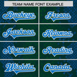 Custom Green Personalized Snakeskin Graffiti Pattern Authentic Football Jersey