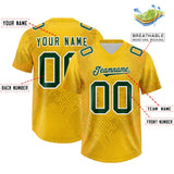 Custom Gold Personalized Snakeskin Graffiti Pattern Authentic Football Jersey